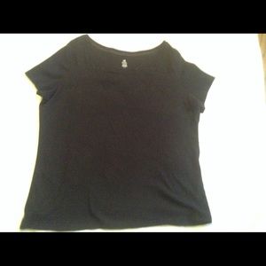 Black Crystal Studded Top Bobbie Brooks 1x